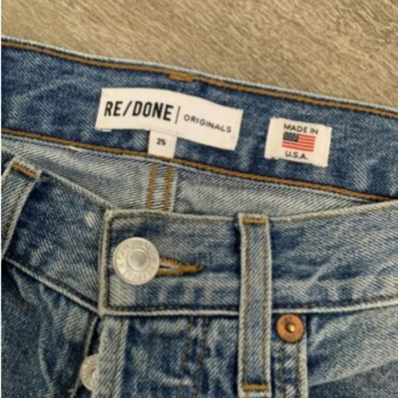 Re/Done High Rise Jeans Size 25 - Picture 2 of 6